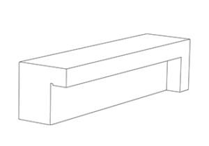 Comu : Backless Bench : Straight RH End
