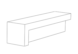 Comu : Backless Bench : Straight LH End