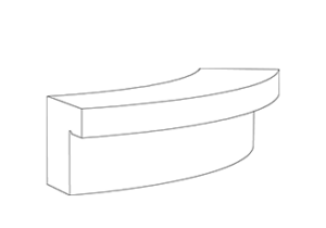 Comu : Backless Bench : Convex Middle