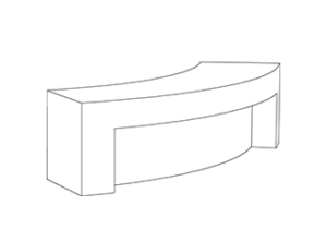 Comu : Backless Bench : Convex Stand-alone