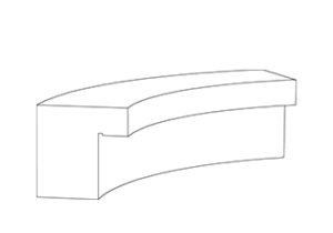 Comu : Backless Bench : Concave Middle