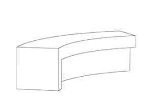 Comu : Backless Bench : Concave LH End