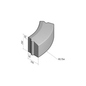 Cycle 50-200x250 | L-590 | Radius External | 0.75m | Splay | HD