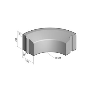 Cycle 50-200x250 | L-470 | Radius Internal | 0.3m | Splay | HD