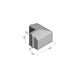 Cycle 50-200x250 | L-350 | Return Corner External | 90° | Splay | HD