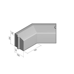 Cycle 50-200x250 | L-310 | Return Corner Internal | 135° | Splay | HD