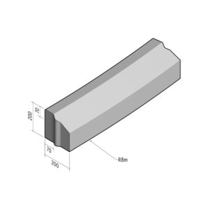 Cycle 70-200x200 | L-960 | Radius External | 8m | Splay | VB