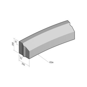 Cycle 70-200x200 | L-785 | Radius Internal | 3m | Splay | VB