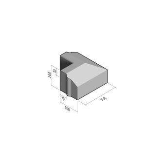 Cycle 70-200x200 | L-350 | Return Corner External | 90° | Splay | VB