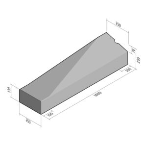 Access 250-130x200 | L-1000 | End Transition to 250x130 | Left | Splay | VB