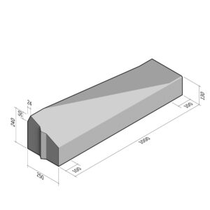 Access 250-130x240 | L-1000 | End Transition to 250x130 | Left | Splay | VB