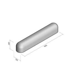 Bump 150x150 | L-900 | Straight | 2End | Rounded | RD