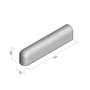 Bump 150x200 | L-900 | Straight | End | Rounded | RDSQ