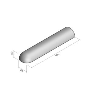 Bump 200x100 | L-900 | Straight | End | Rounded | RDSQ