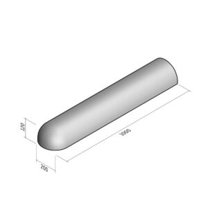 Bump 200x120 | L-1000 | Straight | End | Rounded | RDSQ