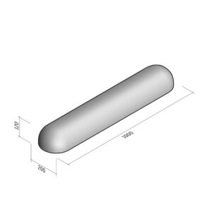 Bump 200x120 | L-1000 | Straight | 2End | Rounded | RD