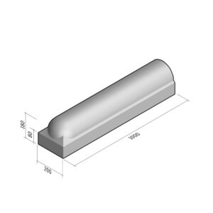 Bump 200x180 | L-890 | Straight | End | Rounded | SQ