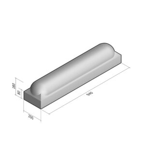 Bump 200x180 | L-940 | Straight | 2End | Rounded | SQ