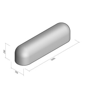 Bump 250x250 | L-1000 | Straight | 2End | Rounded | RD