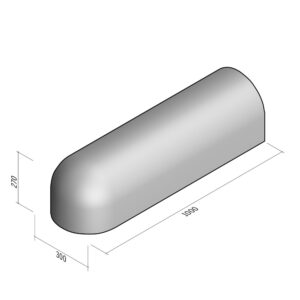 Bump 300x270 | L-1000 | Straight | End | Rounded | RDSQ