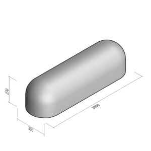 Bump 300x270 | L-1000 | Straight | 2End | Rounded | RD