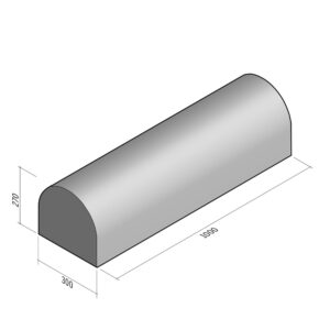 Bump 300x270 | L-1000 | Straight | Middle | Rounded | SQ