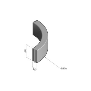 Boundary 80x200 | L-785 | Radius External | 0.5m | Flat | HD