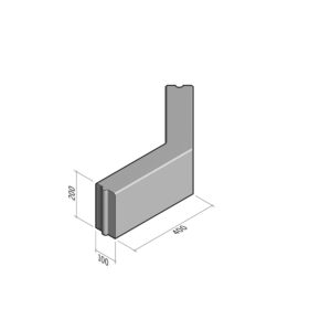 Boundary 100x200 | L-400 | Return Corner External | 135° | Flat | HD