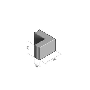 Boundary 100x200 | L-300 | Return Corner External | 90° | Flat | VB