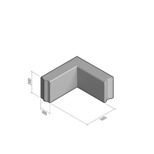 Boundary 100x200 | L-300 | Return Corner Internal | 90° | Flat | VB