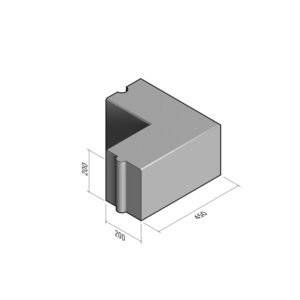 Boundary 200x250 | L-450 | Return Corner External | 90° | Flat | HD