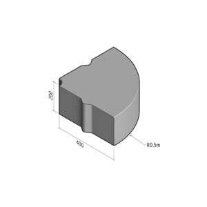 Boundary 400x200 | L-785 | Radius External | 0.5m | Flat | VB