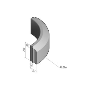 Cycle 40-120x250 | L-870 | Radius External | 0.56m | Splay | HD