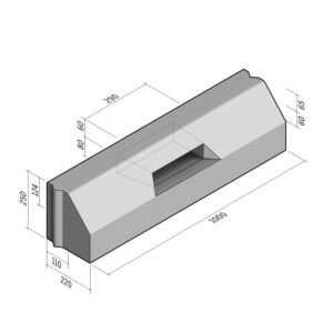 Drainage Slot 110-220x250 | L-1000 | Straight | Splay | VB