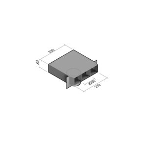 Drainage Slot 60-80x250 | L-290 | Connector | Stainless | SQ