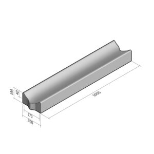 Drainage Channel 200x100 | L-1000 | Straight | DP40 | Dished | VB