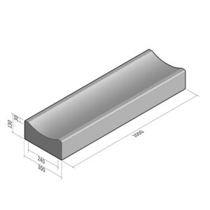 Drainage Channel 300x130 | L-1000 | Straight | DP30 | Dished | SQ
