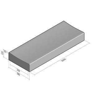 Drainage Channel 380x120 | L-1000 | Straight | DP10 | Dished | SQ