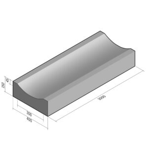 Drainage Channel 400x150 | L-1000 | Straight | DP45 | Dished | SQ