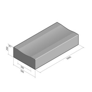Drainage Channel 500x200 | L-1000 | Straight | DP15 | Dished | SQ