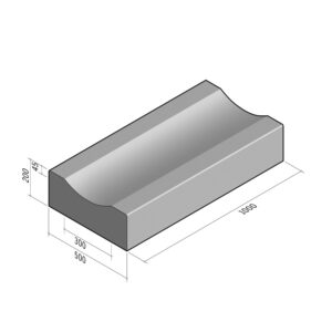 Drainage Channel 500x200 | L-1000 | Straight | DP45 | Dished | SQ
