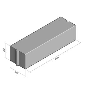 Drainage Kerb-it 300x250 | L-1000 | Straight | Foundation | HD
