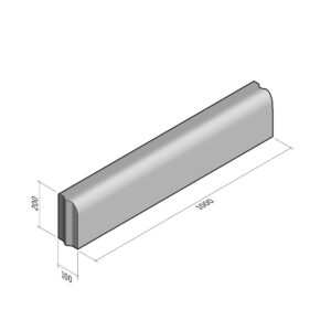 Edging 100x200 | L-1000 | Straight | Rounded | VB