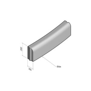 Edging 100x200 | L-785 | Radius External | 4m | Rounded | VB