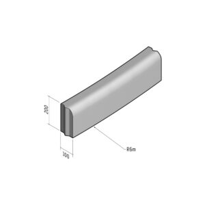 Edging 100x200 | L-785 | Radius External | 6m | Rounded | VB