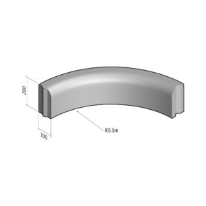 Edging 100x200 | L-785 | Radius Internal | 0.5m | Rounded | VB