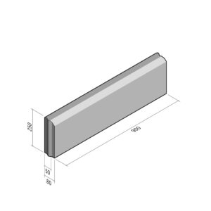 Edging 50-80x250 | L-900 | Straight | Chamfered | VB