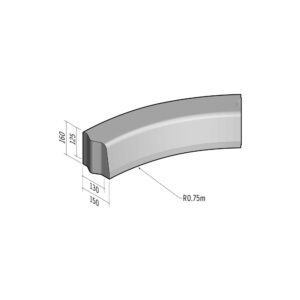 Highway 130-150x160 | L-590 | Radius Internal | 0.75m | Half-Battered | VB