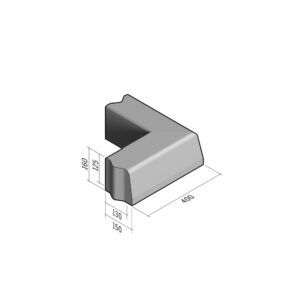 Highway 130-150x160 | L-400 | Return Corner External | 90° | Half-Battered | VB