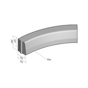 Highway 130-150x200 | L-785 | Radius Internal | 1m | Half-Battered | HD